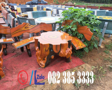 Bộ Bàn Ghế Đá Giả Gỗ G46