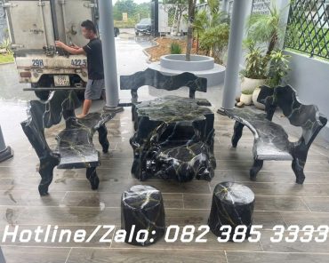 Bộ Ghế Đá Bàn Rùa Vân Mây R49
