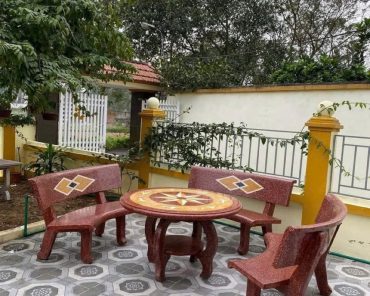 Bộ ghế đá Cong Đỏ Trám C91