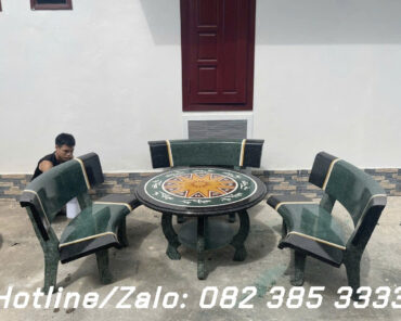 Bộ ghế đá Cong Đen Xanh C88