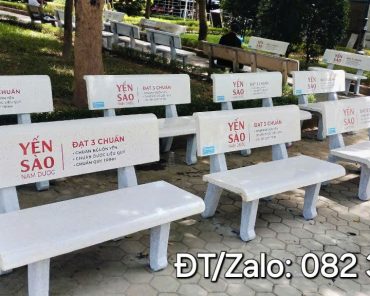 Ghế đá in logo thương hiệu T20