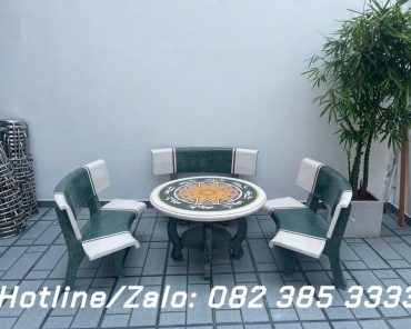 Bộ ghế đá cong hoa văn kỹ C99